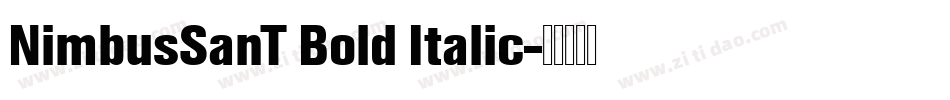 NimbusSanT Bold Italic字体转换